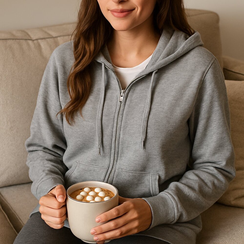 Life Rocks Gray Zip-Up Hoodie | Size Large